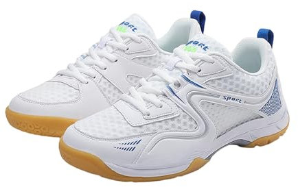 Kraftpaid Badminton Squash Schuhe,Tischtennis Schuhe Herren,Tischtennis Turnschuhe,Extra Weit Tennisschuhe Herren,rutschfest Hallenschuhe Bequeme Atmungsaktive Fitnessschuhe Sneakers FüR Breite FüßE