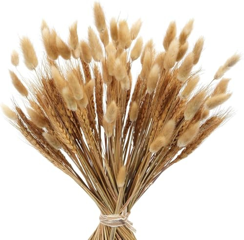 Minnhua 160Piezas Pampas Secas Decoracion Ramo de Flores Secas Naturales Ramos de Flores Secas Naturales Decoración para Hogar, Hierba de Pampa Esponjosas para Boho Fiestas Bodas Hogar Jarrones 40cm