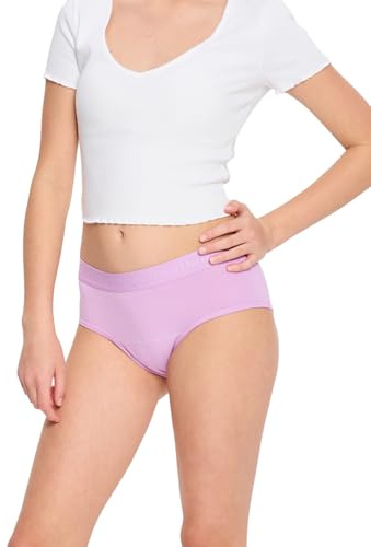 Modibodi Period Underwear for Teenagers - Hipster Boyleg Shorts - Moderate 30 ml Absorbency Violet Y14-16