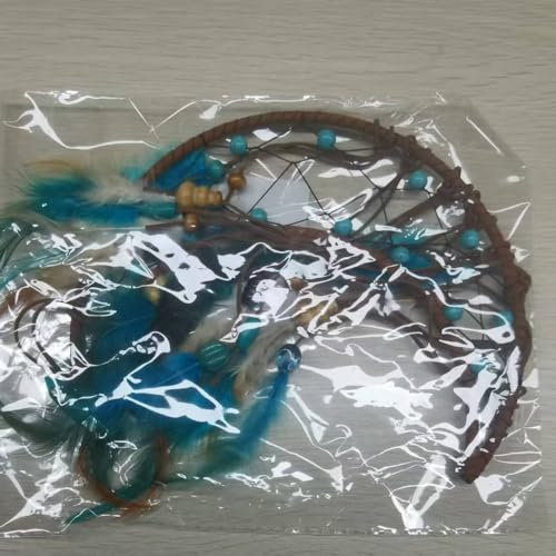 Plumas atrapasueños colgante de pared arte bohemio decoración estilo habitación ventana balcón dormitorio boda decoración fiesta favorita niña regalo (luna)