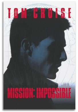 ZOMNDN Poster de film Mission Impossible - Peinture sur toile - Impression d'art moderne pour chambre à coucher - 20 x 30 cm