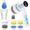 Brosse de nettoyage électrique, nettoyeur de joints, électrique, avec affichage LED, brosse de nettoyage électrique, 3 vitesses, pour le nettoyage en profondeur des carreaux, de la cuisine