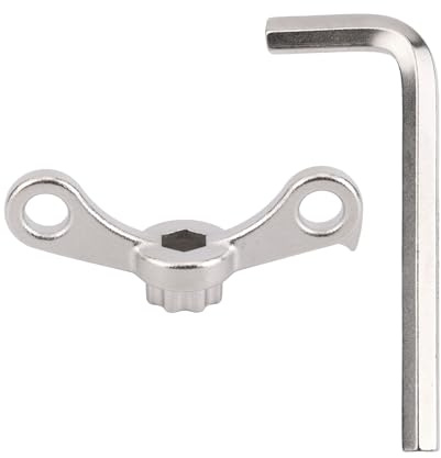 Goktvai Attrezzo per Regolazione Tappo Pedivella Bicicletta con Chiave, Chiave in Metallo Installazione Rimozione Tappo Antipolvere Braccio Pedivella per Shimano Hollowtech II Guarniture