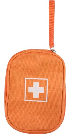 FOMIYES Bolsa Médica de Emergencia Pequeña Naranja Bolsa Organizadora de Medicamentos Portátil para Viaje y Hogar Resistente Intemperie Botiquín Deportivo