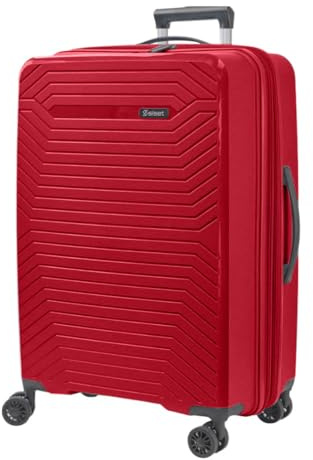 SISET Air Nova - Maleta de Viaje Mediana Expandible (66x45x28/31cm), Fabricada en Polipropileno, 4 Ruedas Dobles Silenciosas y Cerradura Combinación TSA. (Mediana), (80L), (3.8kg), (Roja).