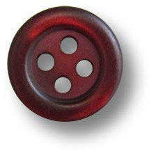 Knopfparadies - 20er Set kleine Blusenknöpfe mit Vier Löchern, matt rot schimmernd mit flachem Rand. Durchmesser: ca. 11mm!