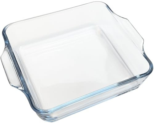 Mini plat de cuisson carré en verre borosilicate de 16,5 cm pour four, cocotte en verre borosilicate pour friteuse à air