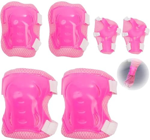 6 PCS Kids Knee Pads and Elbow Pads Set - Adjustable Protective Gear for Skating, Cycling, and Outdoor Sports, Lightweight and Durable Safety Pads