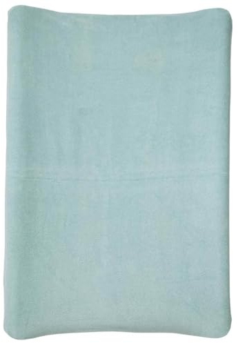 Babycalin - Housse matelas à langer 50x70 cm Bleu Vert - Housse matelas à langer Universelle en éponge 100% Coton - Bords élastiques - Housse de matelas à langer Facile à installer et à laver