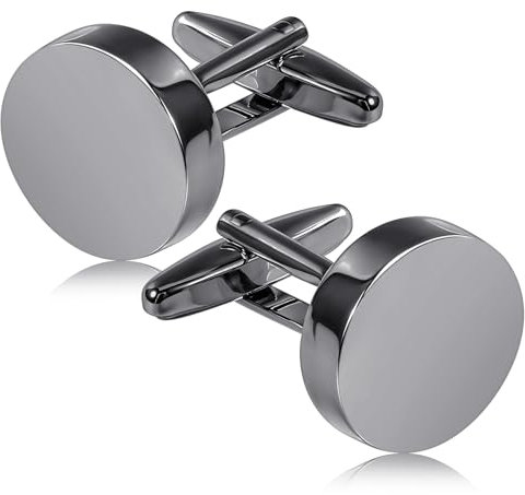 Ouligay Manschettenknöpfe Herren Manchettenknoepfe Schwarz Cufflinks for Men Schwarze Hochzeit Klassische Manschettenknöpfe Hochzeit Tanzparty Business