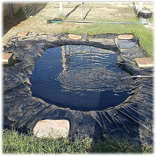 Resistente rivestimento impermeabile per laghetto da giardino, 7 x 9 m, ideale per cascate, ruscelli, fontane, resistente rivestimento in PVC per stagno, perfetto per piscine da giardino e corsi
