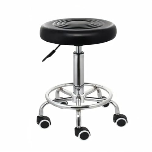 GeFSDOU Silla de trabajo giratoria de salón de belleza, altura ajustable, taburete giratorio para hogar, oficina, bar