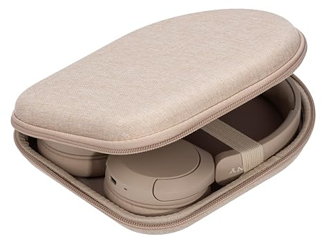Ginsco Case Compatible with JBL Tune 510BT/520BT/500BT with Sony WH-CH520/510, Ultra-Slim Hard Shell Headphone Case for On Ear Headphones (Beige)