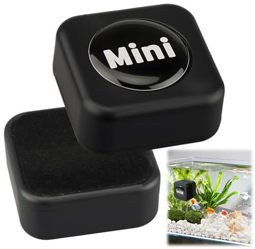 Briking Mini Aquarium Magnetic Brush, 3cm Fish Tank Glass Cleaner Algae Scraper Moss Dirt Remover Strong Magnet Cleaning Tool for 3 mm to 6 mm Thick Aquariums up to 40 L (Square)