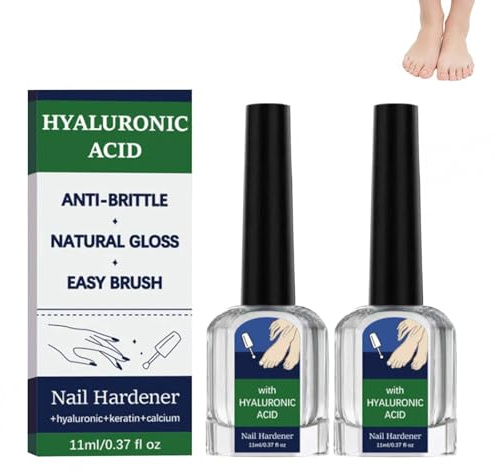 Hyaluronsyra nagelvård med E-vitamin och jojobaolja – hyaluronic Acid Nail Hardener, intensiv fuktbehandling för naglar och nagelband, stärkande nagelvård och nagellack