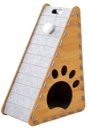 drburpily Tablero rascador Interactivo para Gatos con diseño Hueco único Que satisface la curiosidad y Protege los Muebles. Tablero rascador Interactivo Vertical.