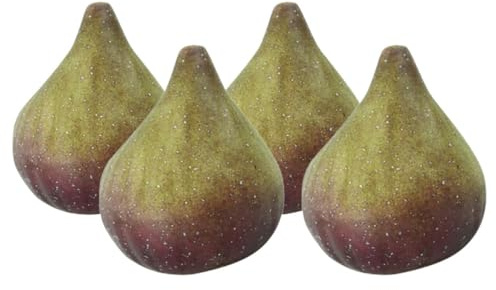 TOYANDONA 4 Pcs Realistic Artificial Fig Models Set, Lifelike Fruit Figurines for Home Décor, Supermarket Display, Photography Props, Simulation Fruit Ornaments