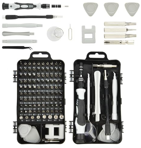 122 i 1 Precision Skruvmejselset: Professionell magnetisk bärbar skruvmejsel set, för mobiltelefon, surfplatta, bärbar dator, glasögon, klocka, klocka, elektronik