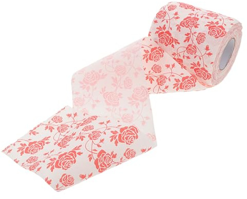 Outanaya Carta Igienica Decorativa con Motivo Floreale, Rotolo Assorbente in Carta di Polpa Naturale, Design Unico a Tema Floreale per Cucina e Festività