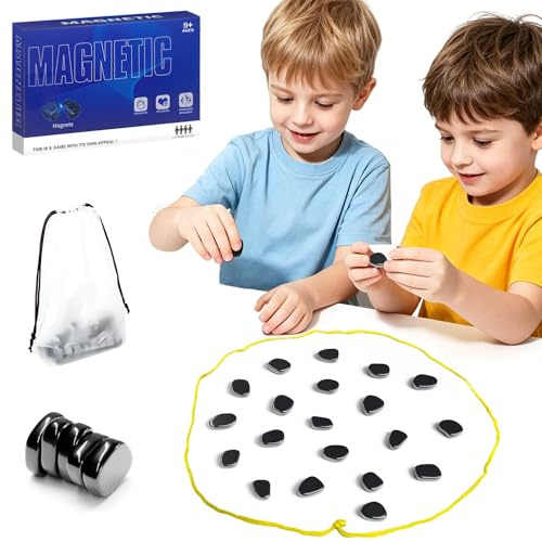 Magnetiskt Schackspel 60 Stycken,Magnetiskt Rutigt Spel (60) | Bärbara Schack Magnetiska Magnetiska Spel för Vuxna Partyzubehör för Familjeträffar Roliga Bordsmagnetspel