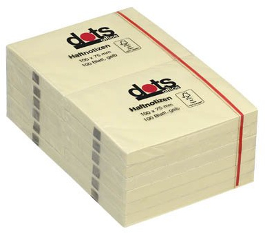 Dots – 12 Blocks of Points Yellow Sticky Notes 10.0 x 7.5 cm