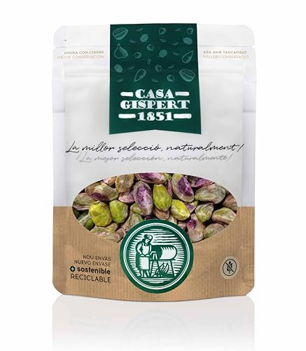 Casa Gispert - Pistacho - Sin Gluten, Vegano (500g, Crudo - Sin Cáscara - País)