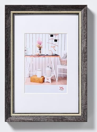 walther design cornice nera 18 x 24 cm con passe-partout, cornice chalet design EL824B