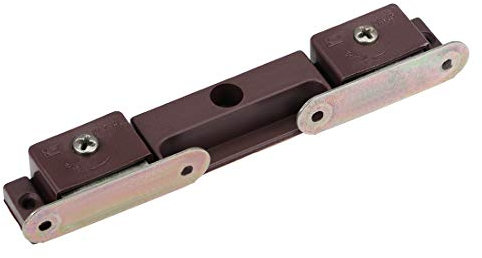 sourcing map Double Magnetic Latches Catch for Furniture Cabinet Door Closet Brown