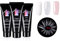 Kit d'Extension Gel UV pour Ongles avec 48 Conseils Rapides, Ensemble d'Outils à Séchage Rapide pour Nail Art (15ML X 3 Couleurs)