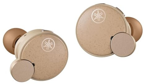 Yamaha TW-E7B True Wireless Earbuds with Bluetooth 5.2, Active Noise Cancelling, Yamaha True Sound, Qualcomm cVc Clear Voice Capture, Advanced Listening Care and IPX5 Water-resistant for Sport (Beige)