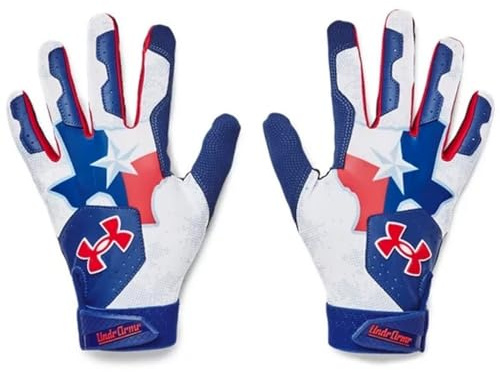 Under Armour Clean Up Culture Gants de baseball pour homme (400) Bleu roi/blanc/rouge Taille XL