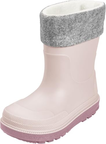 Playshoes Gummistiefel gefüttert, Botte de pluie Enfants unisexes, Rosa Socke,