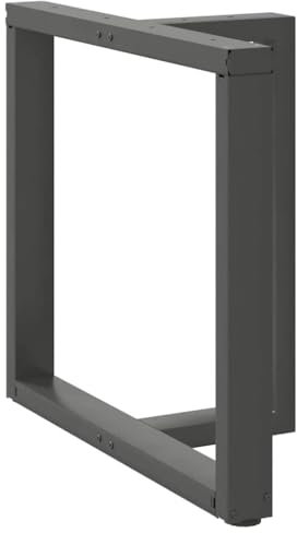 BOWEKAM Home & Garden-Esstischbeine T-Form, Anthrazit, 80 x 35 x (72-73) cm, 2 Stück, Stahl-Möbelwahl