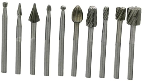 CLISPEED 10 Piezas Cuchillo Para Tallar Madera De Fresas Rotativas y Limas Rotativas Para Corte y Tallado De Madera Incluye Fresas De Corte