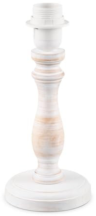 Home Sweet Home Ländlicher Tischlampenfuß Femme für Lampenschirm | Leuchte | 11.5/11.5/26.5cm | Anthrazit | Tischlampensockel aus Holz | E27 | für Lampenschirm | Leuchte max.35cm