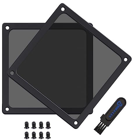 BRIEFCEC Staubfilter Lüfterabdeckungen 120mm Fine Mesh Filter 80 Maschen Nylon Ultrafein Lüfter Staubfilter PC Staubfilter Kompatibel PC-Kühler lüftergitter/Netzteil/Router (120x120mm, 2Stü)
