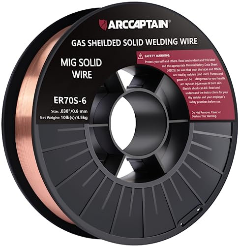 ARCCAPTIAN Schutzgas Schweißdraht 0,8mm 5KG ER70S-6 MIG Schweißdraht für Schweißgerät MIG/MAG Schweißdraht with TÜV Geprüft, D200/S200-5kg