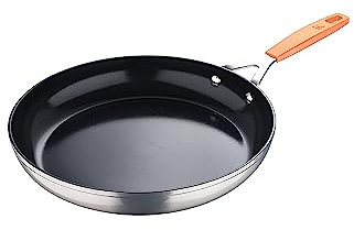 San Ignacio Compact - Sartén 28 cm - Aluminio Forjado - Interior Whitford Fusion En Negro Brillante - Exterior En Acabado Mate - Lista para Inducción - Mango De Acero Inoxidable Detalle Color