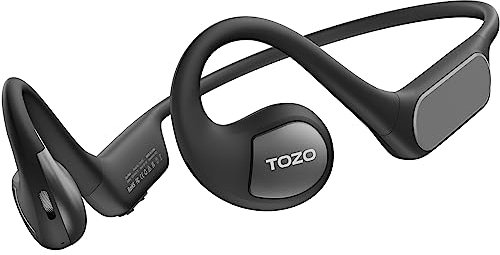 TOZO OpenReal Kopfhörer Kabellos Bluetooth 5.3 Open Ear Kopfhörer, Dual-Mic ENC Anruf Noise Cancelling Kopfhörer mit Premium Sound, Luftleistungs Sportkopfhörer für Laufen Radfahren Wandern