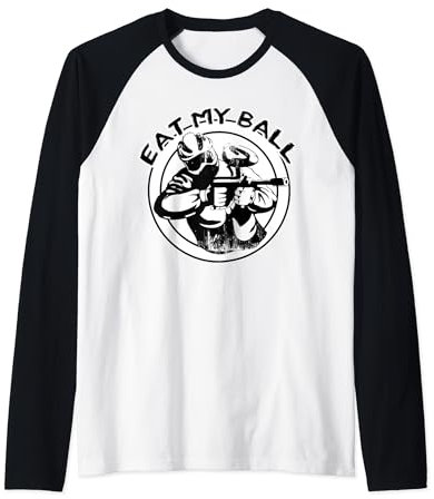 Paintball Paintballmarkierer, eat my ball, schwarz kugeln Raglan
