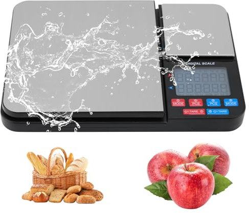 YUNYODA Balance de Cuisine Numérique avec Double Plateforme, Balance de Cuisine 10KG-1KG/500G-0.01G avec Écran LCD, Balance USB Arrêt Automatique pour Cuisine Cuisson Cuisson