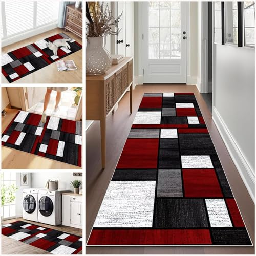 Alfombra de Pasillo, Alfombras Cocina Lavable Antideslizante 70 x 450 cm Alfombra Larga Entrada Casa Interior, Alfombra Corredor para Puerta Cocina Pasillo, Alfombra para Salón Lavadero Dormitorio