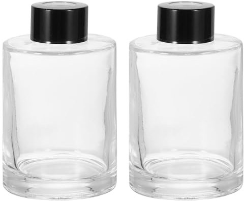 QUARKZMAN 2pz 120ml/4oz Vuoto Vetro Diffusore Bottiglia 3,9 x 2,4 Ricaricabile Fragranza Accessori Aromaterapia Barattolo Contenitore per Sostituzione Diffusore Fai da Te Bagno Trasparente