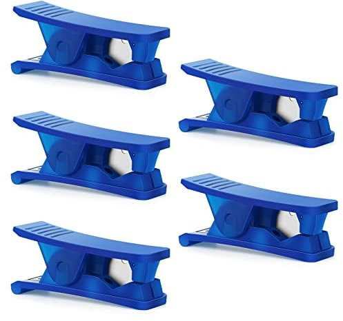 ERGAOBOY 5 Pcs Plastic Blue Pneumatic Tube Cutter, Suitable for Cutting Nylon PVC Pu Tubing Tube Cutting Tool, Cut Up to 19MM OD Tubing