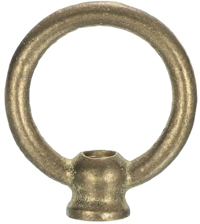 MECCANIXITY Eye Nut 220lbs Max Load M10 Thread Ring Shape Female Loop Copper Hook Rings for Hanging Lamp Chandelier, 58x50mm Pack of 1