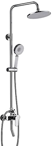GSZCCZS Guida per la Doccia Porta con Pioggia ad Alta Pressione con Braccio di prolunga, 7 impostazioni di Doccia a Portata di Mano, Altezza/Angolo Regolabile, Cromo (A)