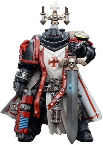 Toyverse JOYTOY 1/18 Warhammer 40,000 actionfigur, Black Templars Sword Brethren Brother Lombast, rörliga leder, karaktärsmodell, 15+