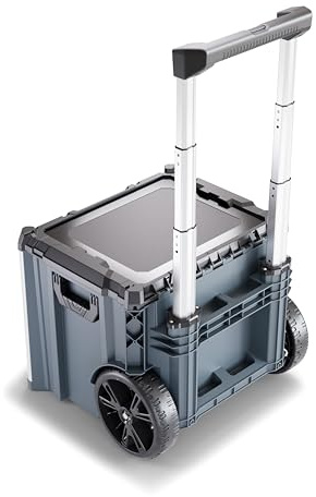 Werkzeugtrolley L-BOXX Contractor Large Rolling Tool Box – rollende Werkstatt, IP65 wasserdicht – robuste Werkzeugkiste mit Teleskopgriff, Zusatzfach & Safety Lock – kompatibel mit L-BOXX & ProClick