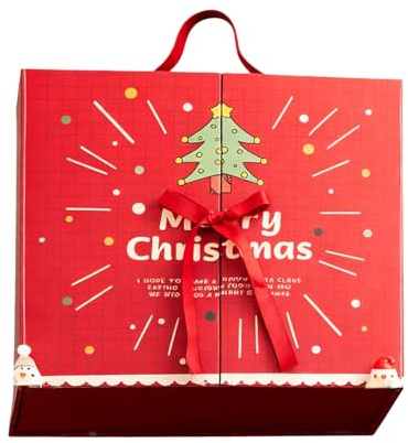 Återanvändbar adventskalender, 24 dagars fyllbar kalender, 30 × 30 cm julnedräkning med fack, robust kartonglåda med hållbarhet, semesterdekorverktyg, adventtillbehör för barn pojkar flickor