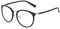 ALWAYSUV Retro Mode Vintage Print runden Metall Vollrahmen klare Linsen Brille für Frauen/Männer